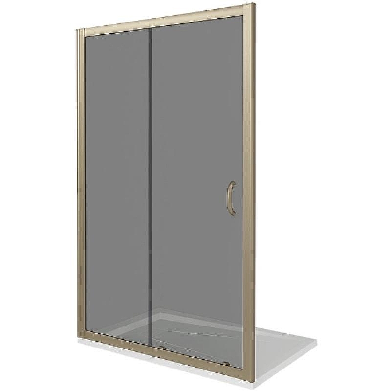 Душевая дверь Good Door Jazze 110 WTW-110-C-G профиль Золото стекло прозрачное