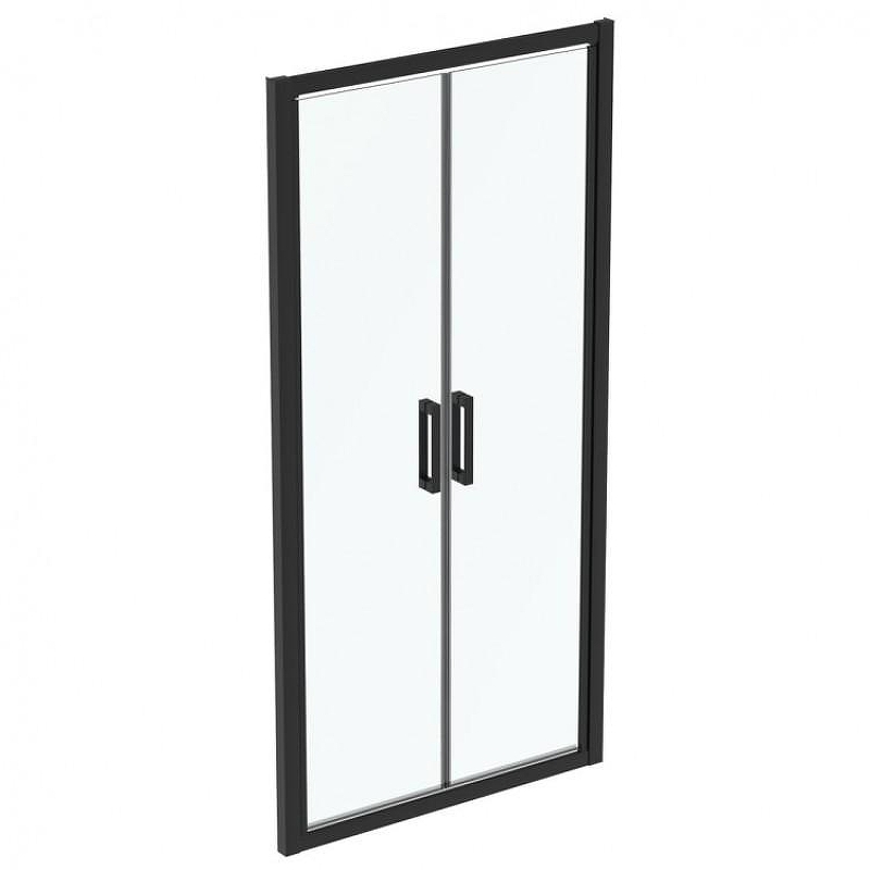 Душевая дверь Ideal Standard Connect 2 100 K9296V3 профиль Silk Black / Черный шелк стекло прозрачное