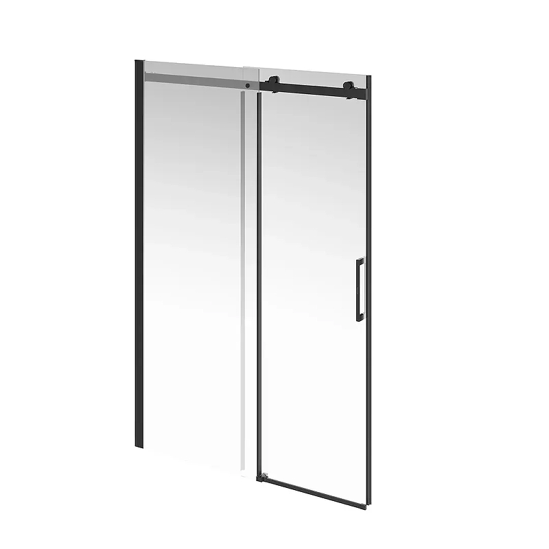 Душевая дверь Kerama Marazzi Cristallo 140 CT.140.1/2.SD.BLK.M профиль Черный матовый стекло прозрачное