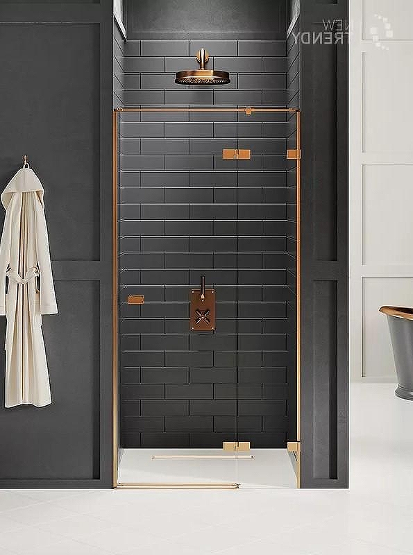 Душевая дверь New Trendy AVEXA COPPER BRUSHED 80x200 EXK-3532 (брашированная медь)