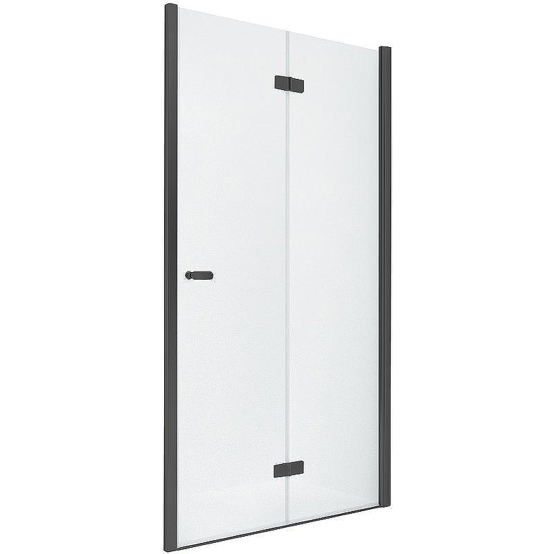 Душевая дверь New Trendy New Soleo Black 80 R D-0222A профиль Черный стекло прозрачное