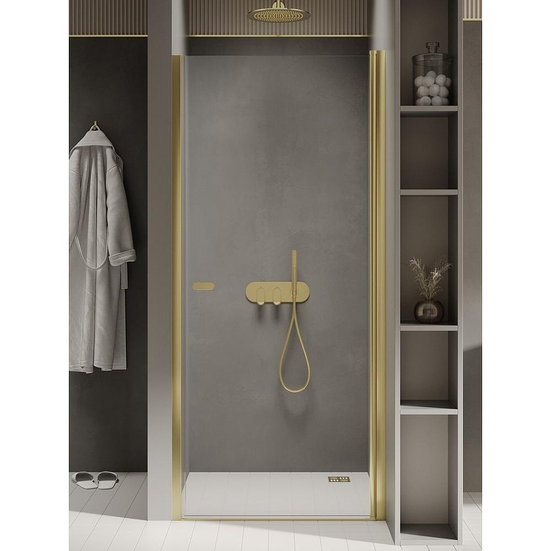 Душевая дверь New Trendy NEW SOLEO LIGHT GOLD 90x195 D-0452A (светлое золото)