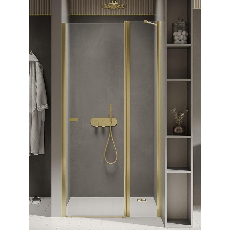 Душевая дверь New Trendy NEW SOLEO LIGHT GOLD 90x195 D-0482A-WK (светлое золото)