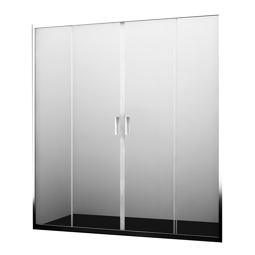 Душевая дверь раздвижная стекло прозрачное WasserKraft Lippe 45S 170х190 см профиль хром (45S09)