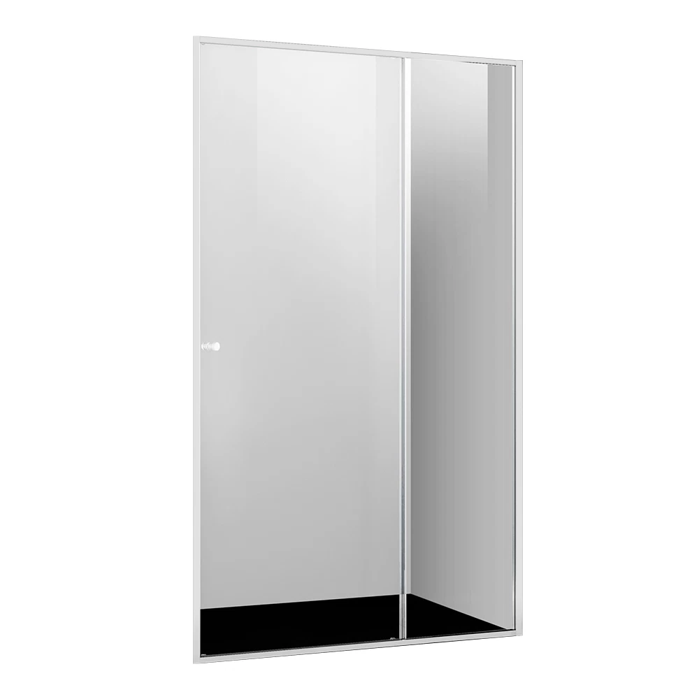 Душевая дверь раздвижная стекло прозрачное WasserKraft Rhin 44S 100х200 см профиль белый (44S12)