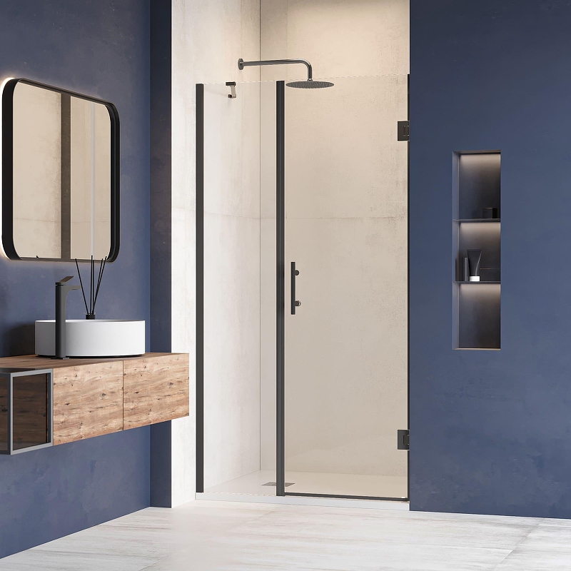 Душевая дверь RGW Hotel HO-012-B 350601200-14 профиль Черный стекло прозрачное