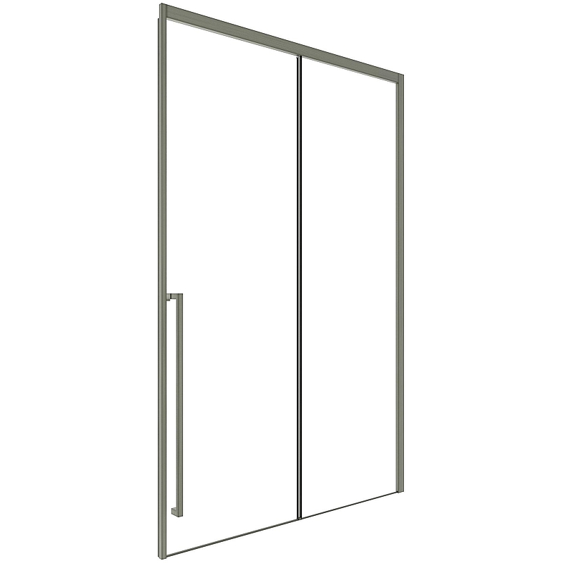 Душевая дверь Timo TDSS-120/13C-8L 1200x2000 T48L раздвижная профиль Никель стекло прозрачное