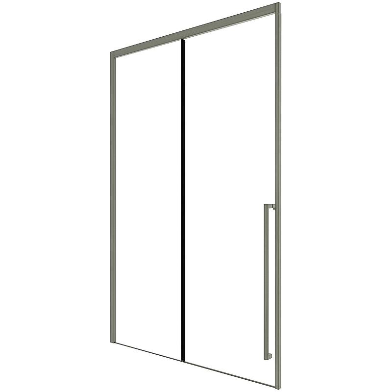 Душевая дверь Timo TDSS-120/13C-8R 1200x2000 T48R раздвижная профиль Никель стекло прозрачное