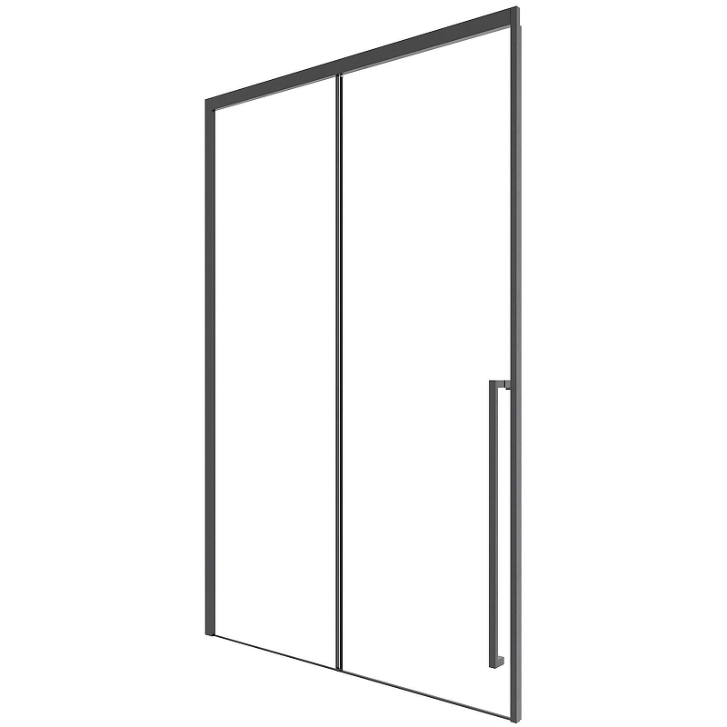 Душевая дверь Timo TDSS-140/03C-8R 1400x2000 T58R раздвижная профиль Черный стекло прозрачное