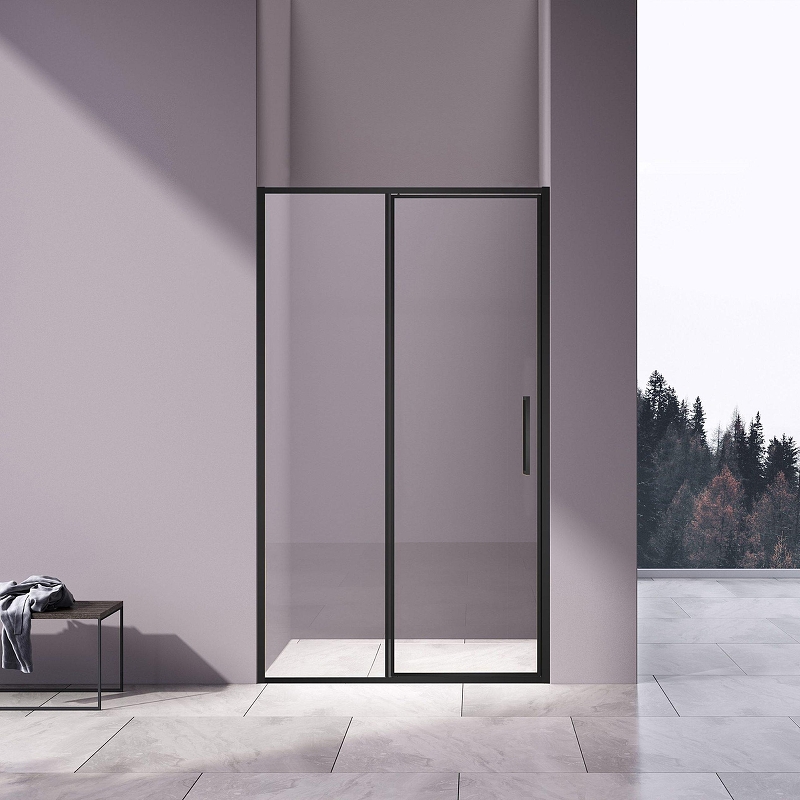 Душевая дверь Vincea Slim 120 VDP-4SL120CLB профиль Черный стекло прозрачное