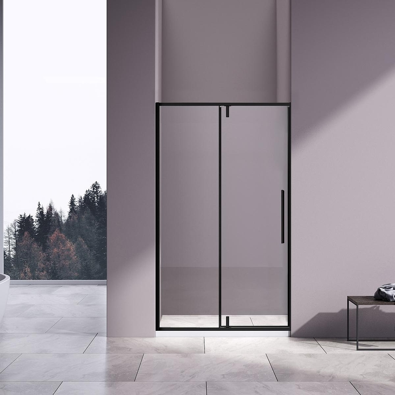 Душевая дверь Vincea Slim-N 120 VDP-4SN120CLB профиль Черный матовый стекло прозрачное