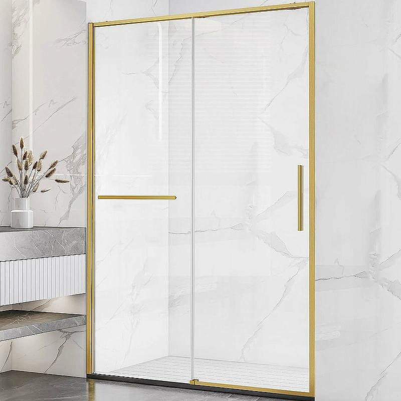 Душевая дверь Vincea Slim Soft 120 VDS-1SS120CLG профиль Золото брашированное стекло прозрачное