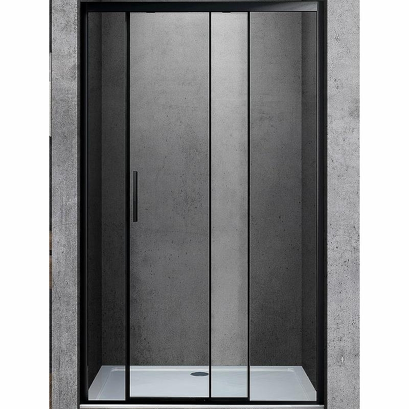 Душевая дверь Vincea Soft 110 VDS-3SO110CLB профиль Черный стекло прозрачное