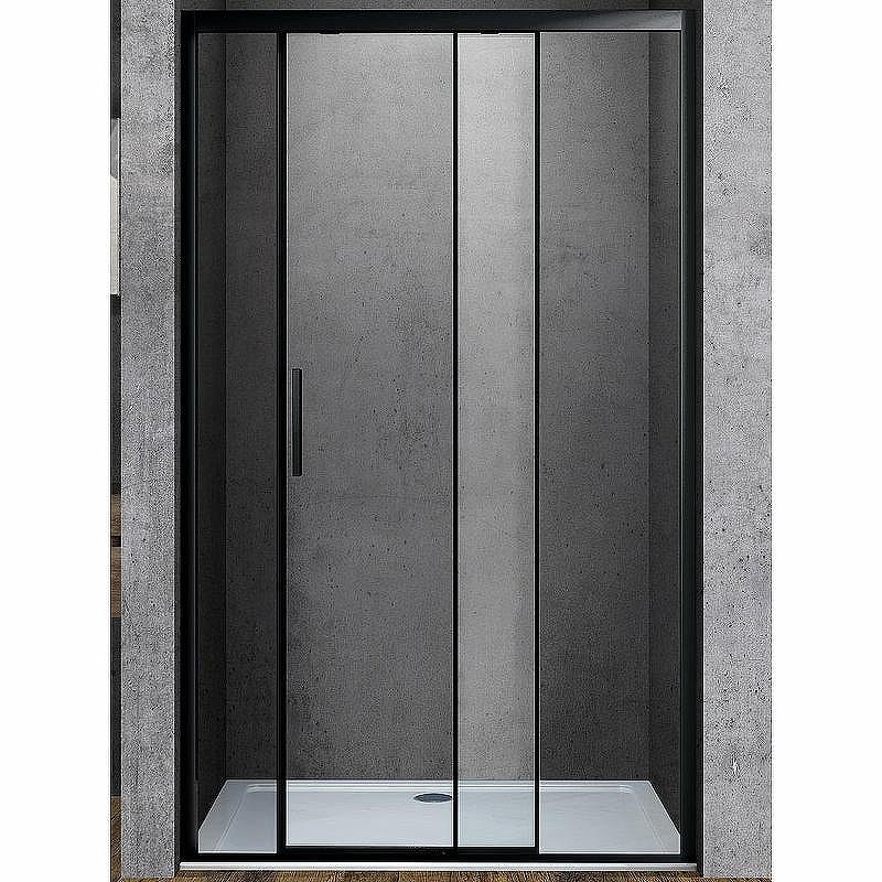Душевая дверь Vincea Soft 120 VDS-3SO120CLB профиль Черный стекло прозрачное