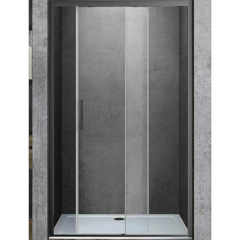 Душевая дверь Vincea Soft 120 VDS-3SO120CLGM профиль Вороненая сталь стекло прозрачное