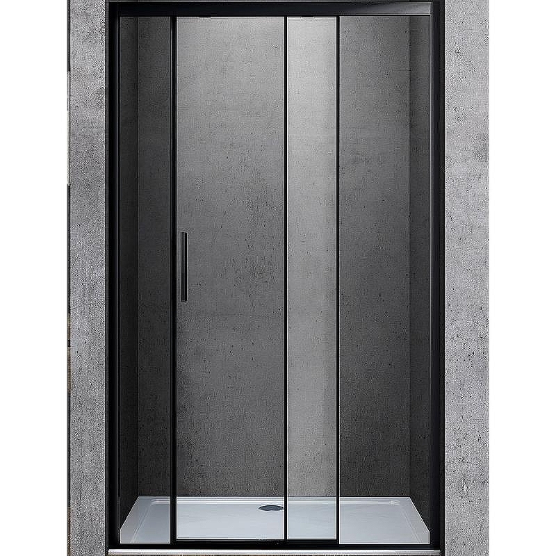 Душевая дверь Vincea Soft 130 VDS-3SO130CLB профиль Черный стекло прозрачное