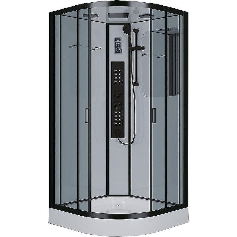 Душевая кабина Niagara Premium 100x100 NG-6902-01G Black с гидромассажем