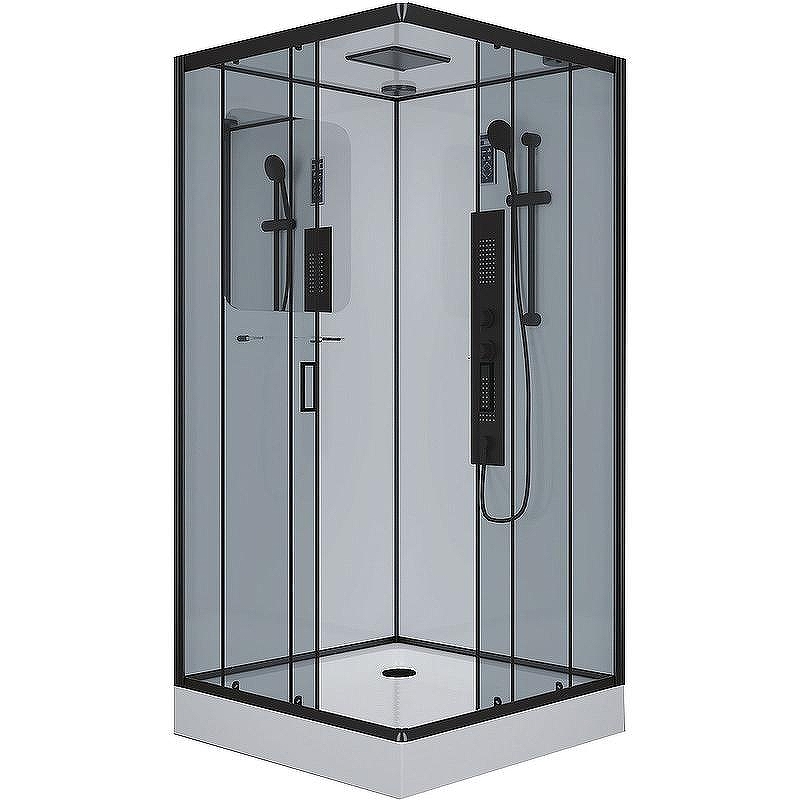 Душевая кабина Niagara Premium 100x100 NG-6902-01GQ Black с гидромассажем
