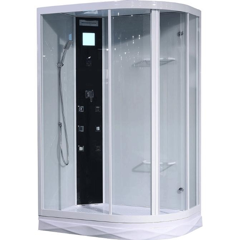 Душевая кабина Orans 130x90 L 86155al с гидромассажем профиль Белый задние стенки Белые