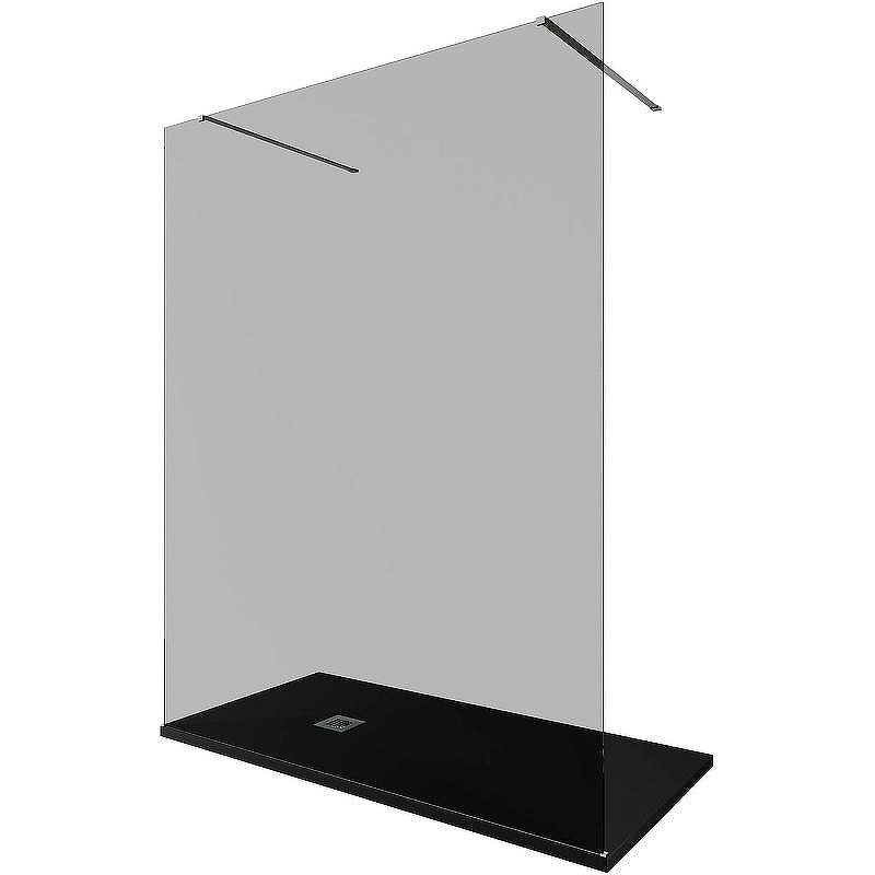 Душевая перегородка Allen Brau Infinity 2 160 3.21056.BA.T профиль Серебро браш стекло тонированное