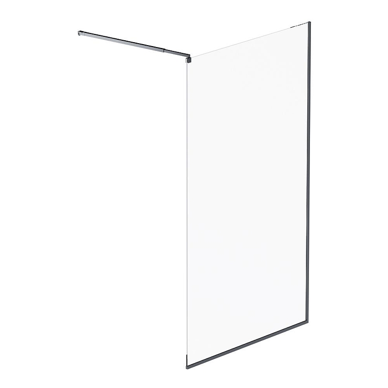 Душевая перегородка AM.PM Func 120 W84WI-120-F1-BTE профиль Черный матовый стекло прозрачное