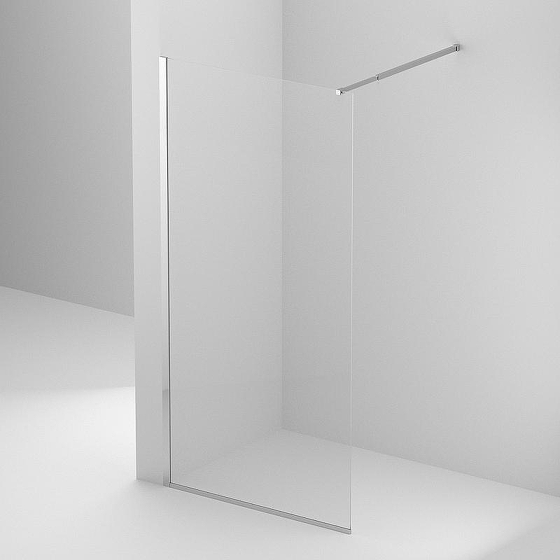 Душевая перегородка BelBagno Kraft 80 KRAFT-L-1-80-C-Cr профиль Хром стекло прозрачное