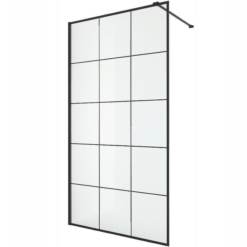 Душевая перегородка Ceruttispa Muza 80 MUZA T80 9441 профиль Черный матовый стекло прозрачное
