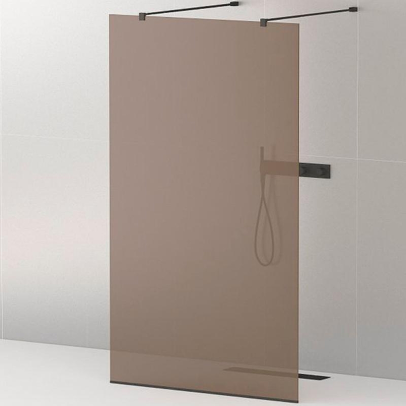 Душевая перегородка Cezares Liberta 90 LIBERTA-L-2-90-120-BR-NERO профиль Черный матовый стекло бронзовое