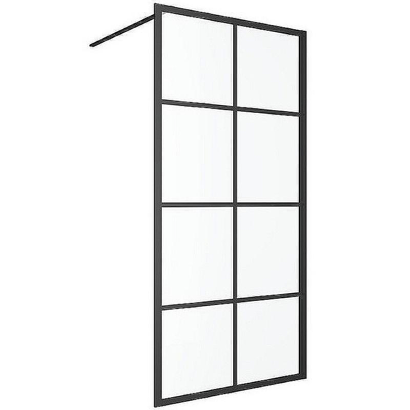 Душевая перегородка Excellent Fabrika 100x200 KAEX.4006.1000.LP профиль Черный стекло прозрачное