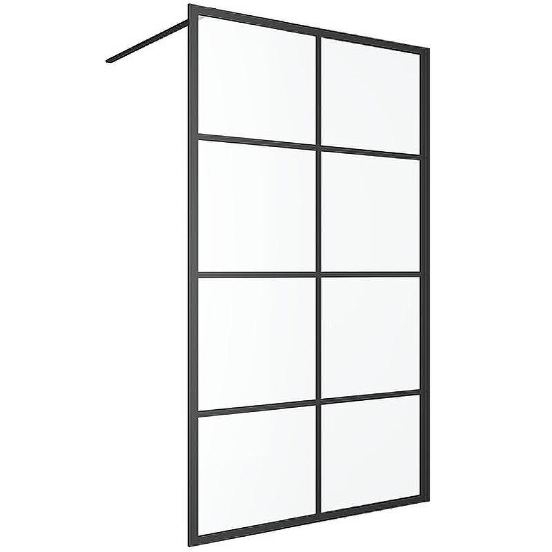Душевая перегородка Excellent Fabrika 120x200 KAEX.4006.1200.LP профиль Черный стекло прозрачное