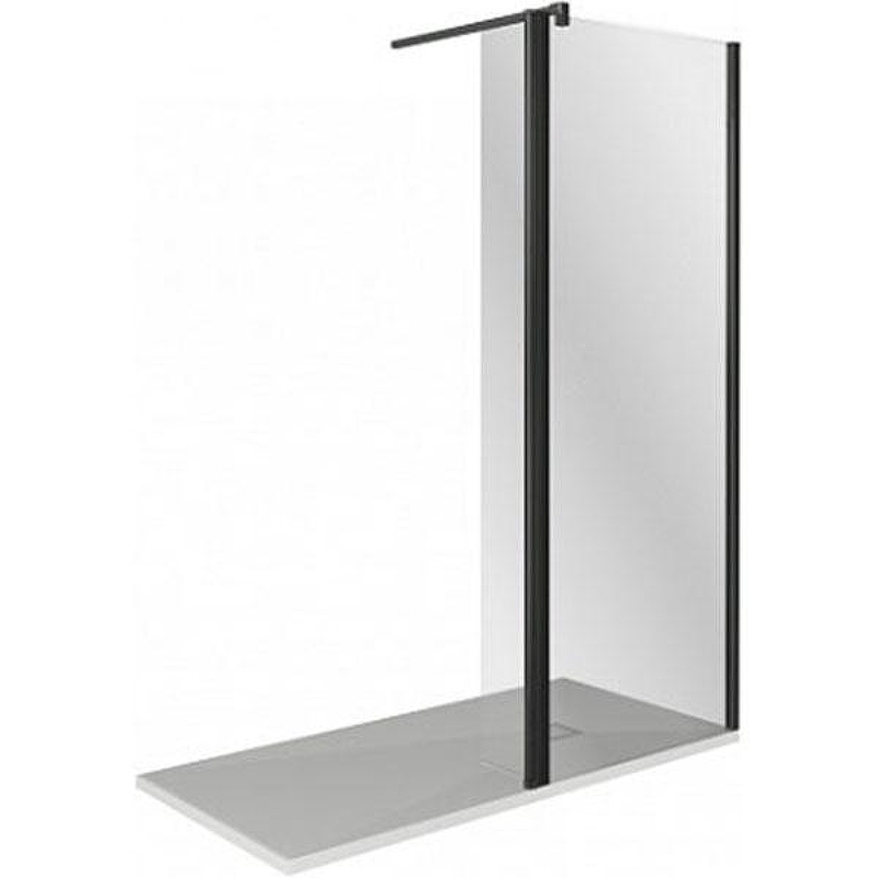 Душевая перегородка Good Door Walk In SP2-80-C-B 80x28 профиль Черный стекло прозрачное