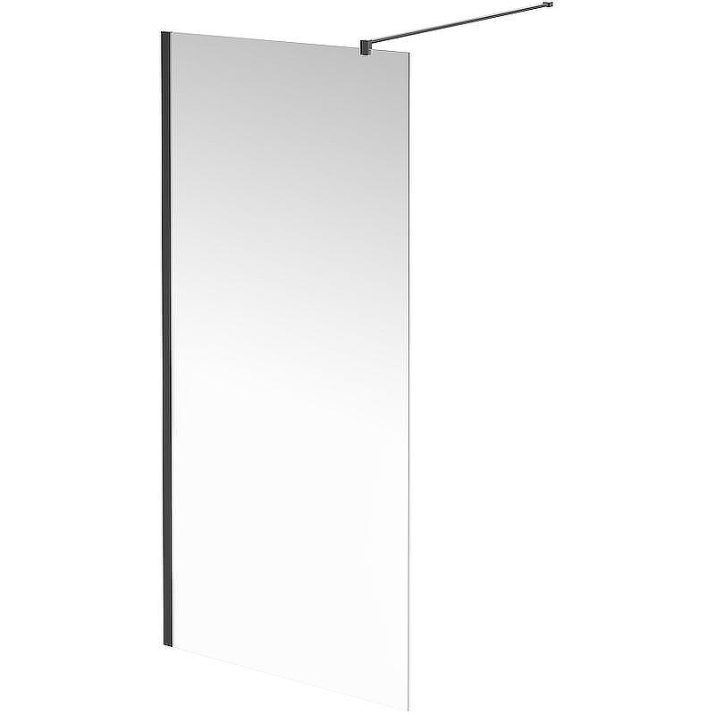 Душевая перегородка Kerama Marazzi Vetro 90 VE.90.WI.BLK.M профиль Черный матовый стекло прозрачное