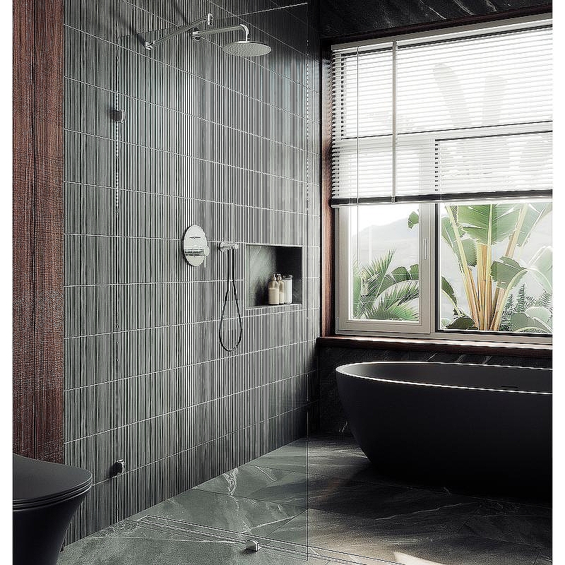 Душевая перегородка Maybah Glass MGD-260-4 890x1950 коннектор стена-стекло Хром глянцевый стекло прозрачное