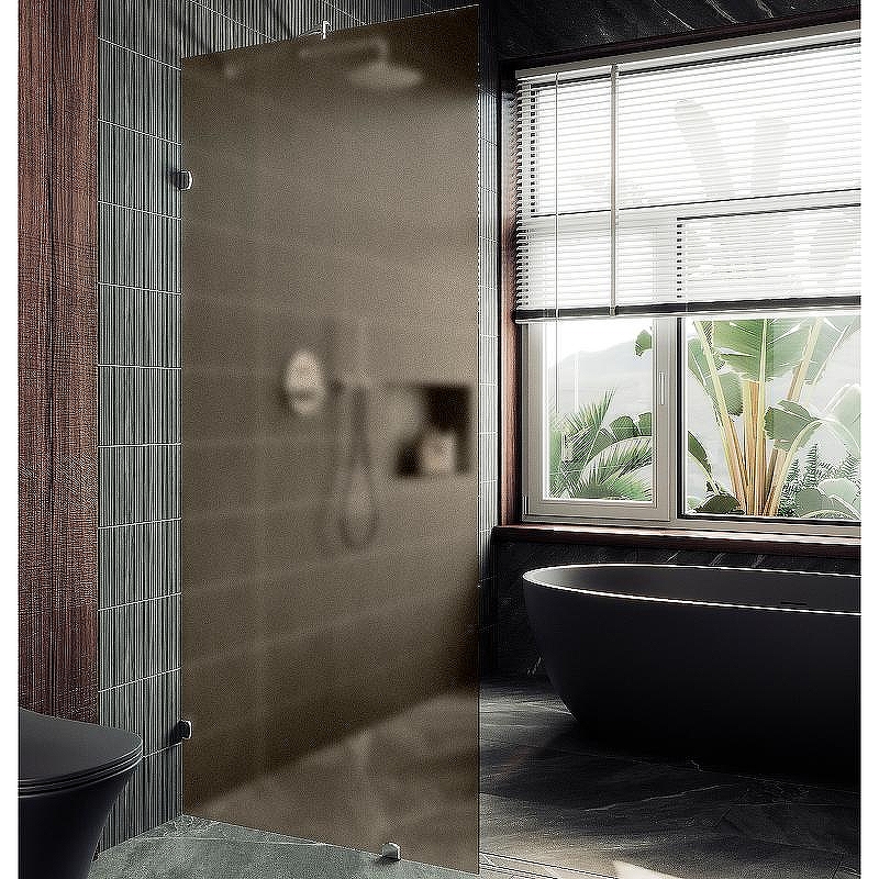 Душевая перегородка Maybah Glass MGD-266-4 890x1950 коннектор стена-стекло Хром глянцевый стекло бронзовое матовое