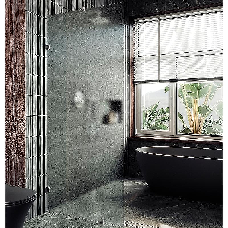 Душевая перегородка Maybah Glass MGD-270-4 990x1950 коннектор стена-стекло Хром глянцевый стекло сатиновое