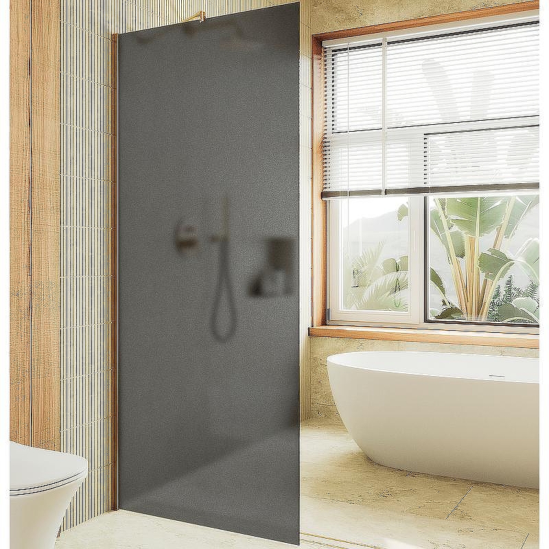Душевая перегородка Maybah Glass MGD-682-3ш 1090x1950 в широком профиле Золото стекло графитовое матовое