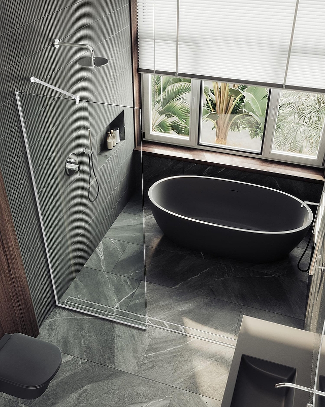 Душевая перегородка Maybah Glass MGD-689-1у 890х1950 в узком профиле Белый стекло прозрачное