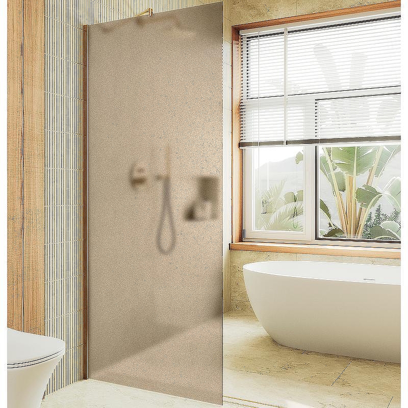 Душевая перегородка Maybah Glass MGD-697-3ш 790x1950 в широком профиле Золото стекло бронзовое матовое