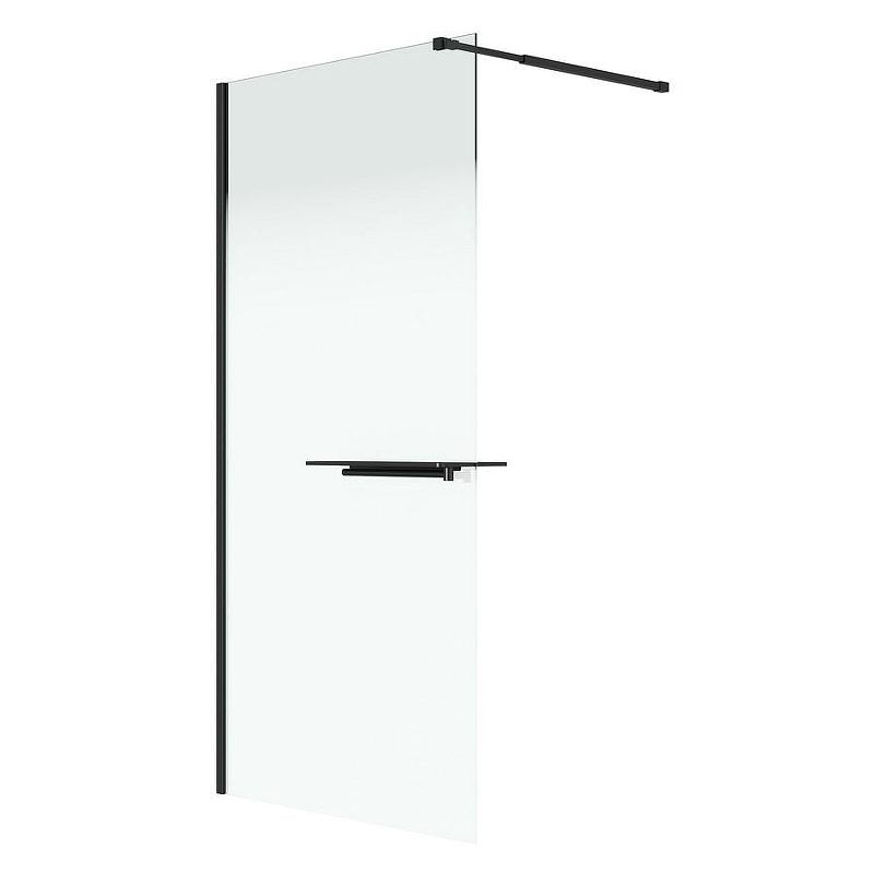 Душевая перегородка Niagara Nova 120 NG-582-12BLACK профиль Черный матовый стекло Белый градиент