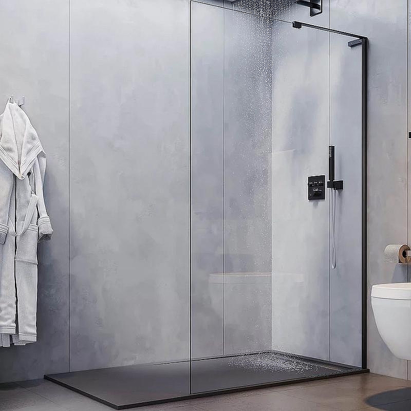 Душевая перегородка Veconi Korato KR-77B 100 KR77B-100-01-C8 профиль Черный матовый стекло прозрачное