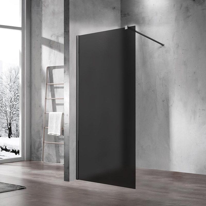 Душевая перегородка Vincea Walk in 100 VSW-1H100GFGM профиль Вороненая сталь стекло матовое тонированное