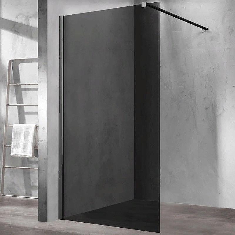 Душевая перегородка Vincea Walk-In 120 VSW-1H120CGB профиль Черный матовый стекло тонированное