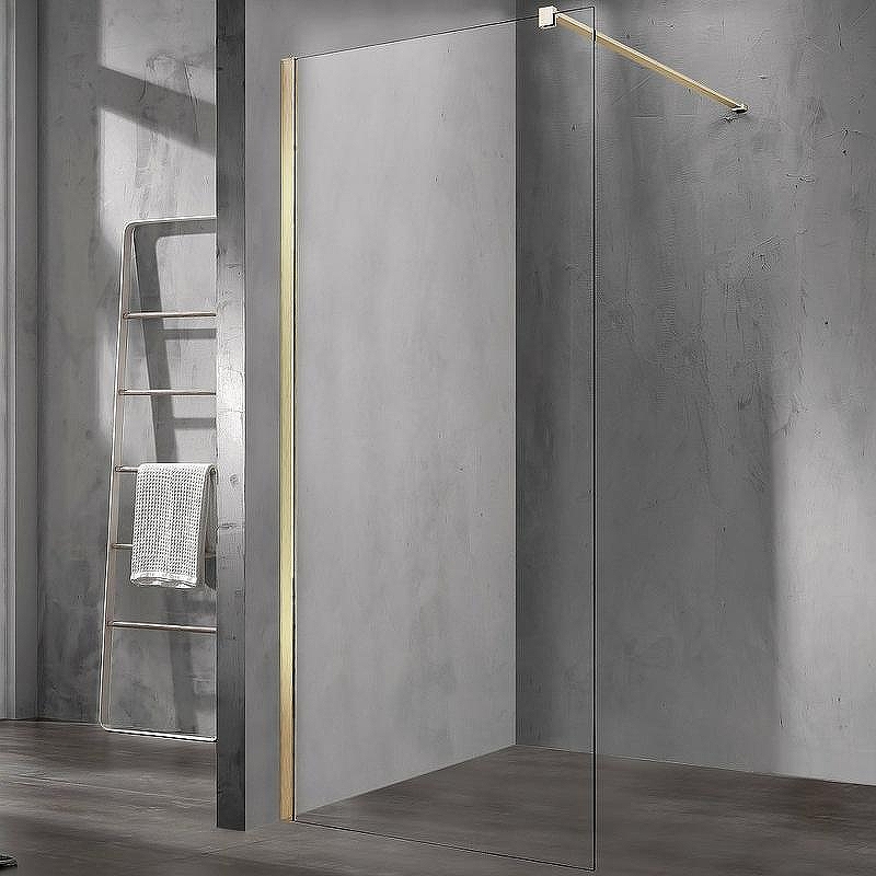 Душевая перегородка Vincea Walk-In 60 VSW-1H600CLG профиль Золото матовое стекло прозрачное