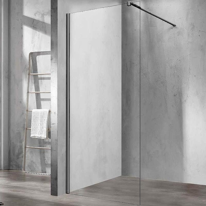 Душевая перегородка Vincea Walk-In 70 VSW-1H700CLGM профиль Вороненая сталь стекло прозрачное