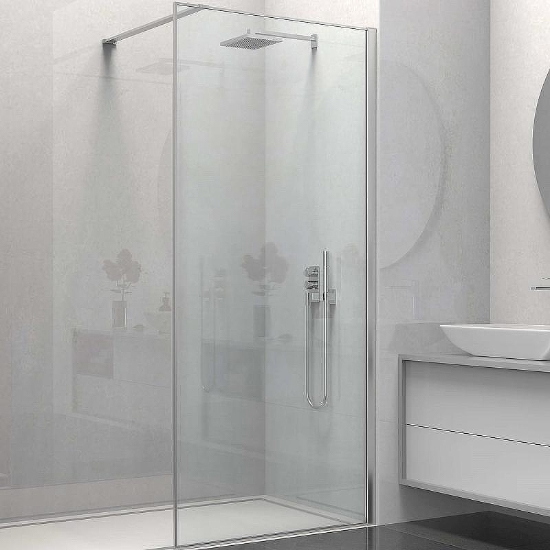 Душевая перегородка Vincea Walk-In 80 VSW-1HS800CL профиль Хром стекло прозрачное