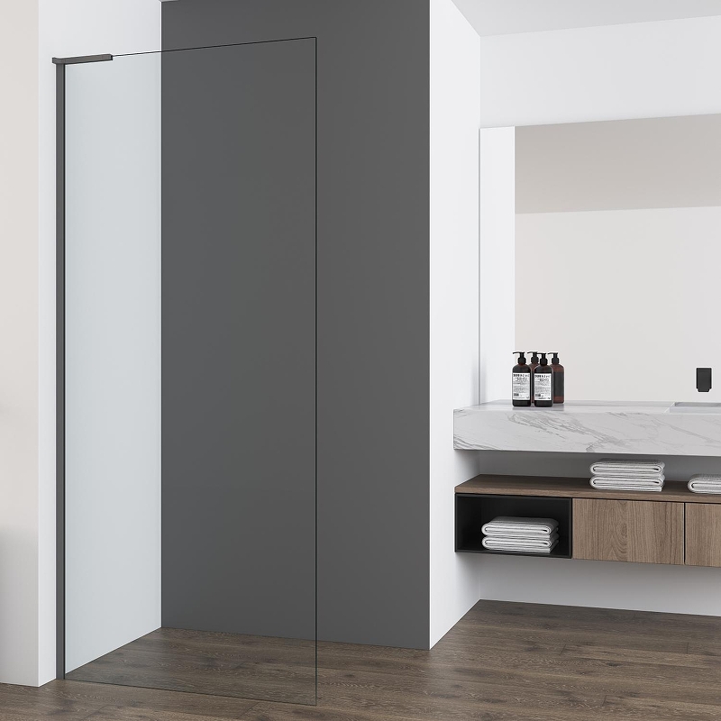 Душевая перегородка Vincea Walk in 90 VSW-7HA900CLGM профиль вороненая сталь стекло прозрачное