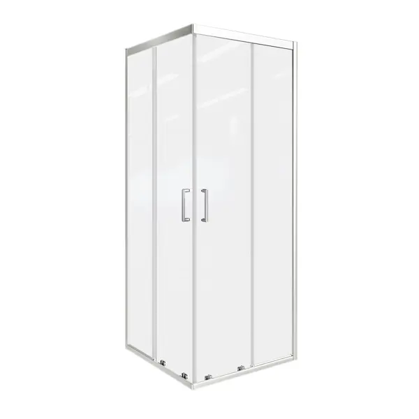 Душевая ширма Makiato квадратная 90x90x190см цвет профиля хром раздвижная стекло 5мм прозрачное