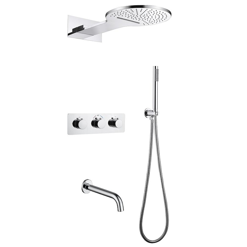 Душевая система Abber Wasser Kreis AF8150 с термостатом Хром