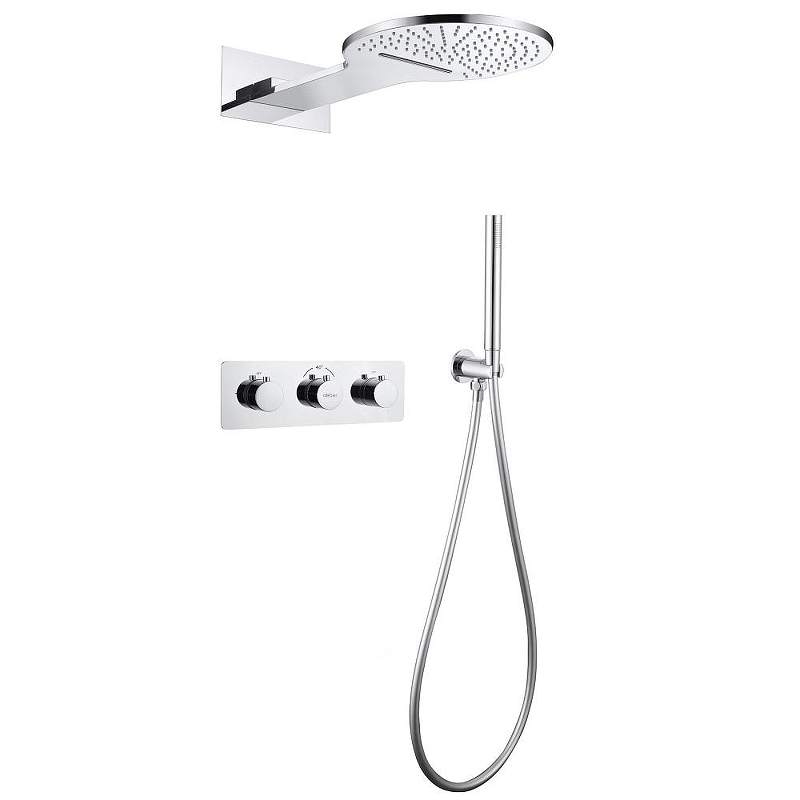 Душевая система Abber Wasser Kreis AF8151 c термостатом цвет Хром