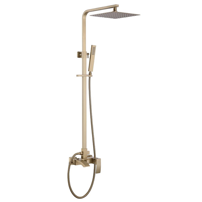 Душевая система Abber Wasserfall AF8616G Золото матовое